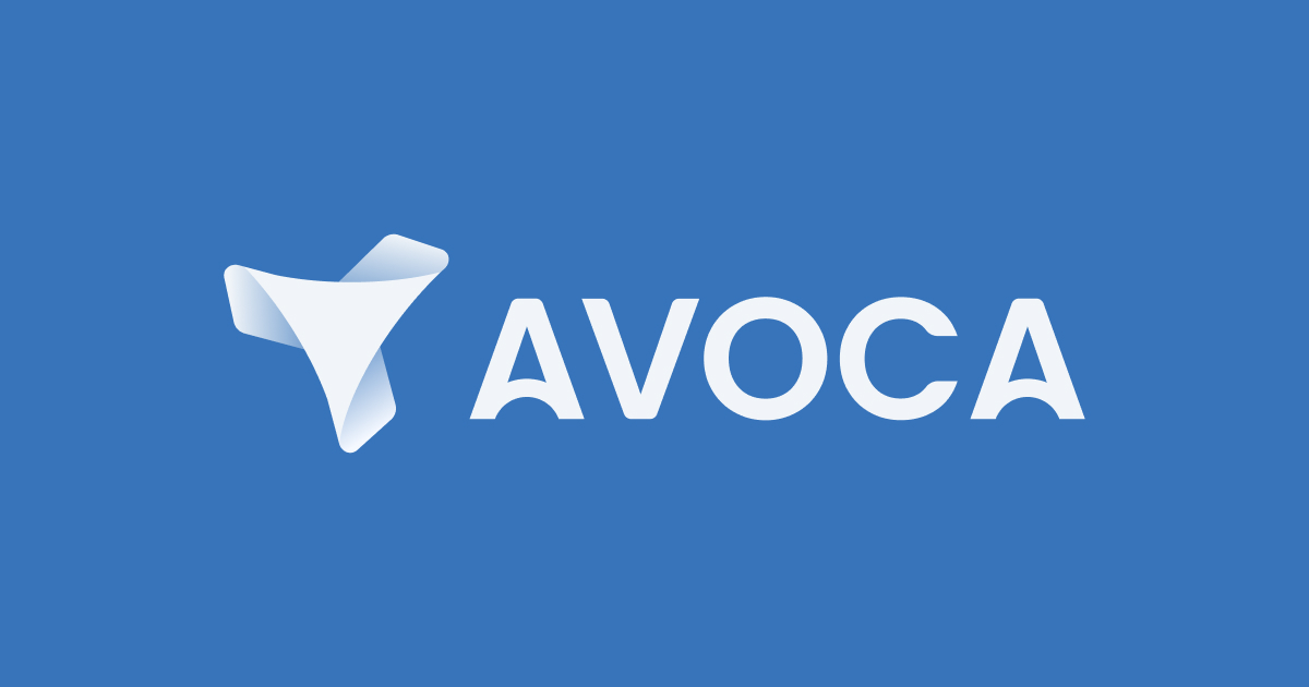 Avoca AI homepage hero showing the company's home-services AI agent platform